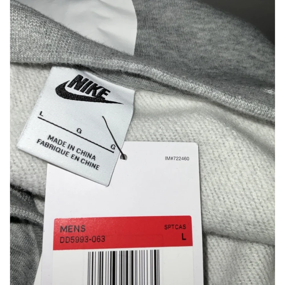 New Nike wrap around swoosh TM logo Crewneck sweatshirt grey DD5993-063 Large